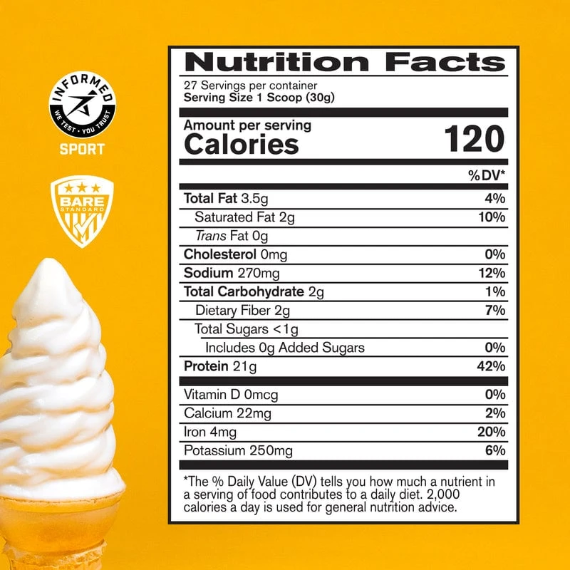 Bare Performance Nutrition Vegan Protein Powder - Vanilla 4 Bare Performance Nutrition Vegan Protein Powder - Vanilla - Image 2