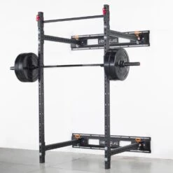 Rogue R-3W Fold Back Wall Mount Rack -Fitness Equipment R3Wgroup WEB3 lfbdbp